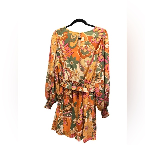 Flying Tomato Orange Green Wrap Sundress - Picture 1 of 11